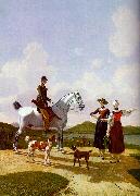 Wilhelm von Kobell Riders on Lake Tegernsee oil painting reproduction